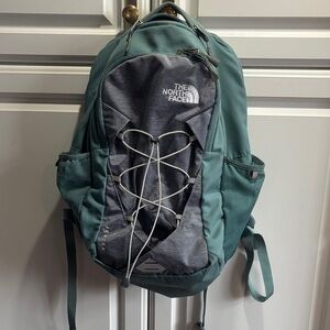 The North Face Men's Green and Gray Backpack